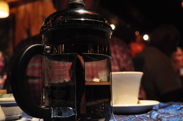 French Pressed coffee, fancy.